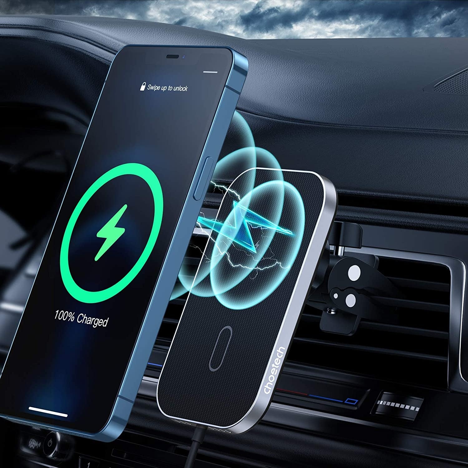 choetech-t200-f-magleap-magnetic-wireless-car-charger-for-iphone-12 at www.mallsonline.com.au