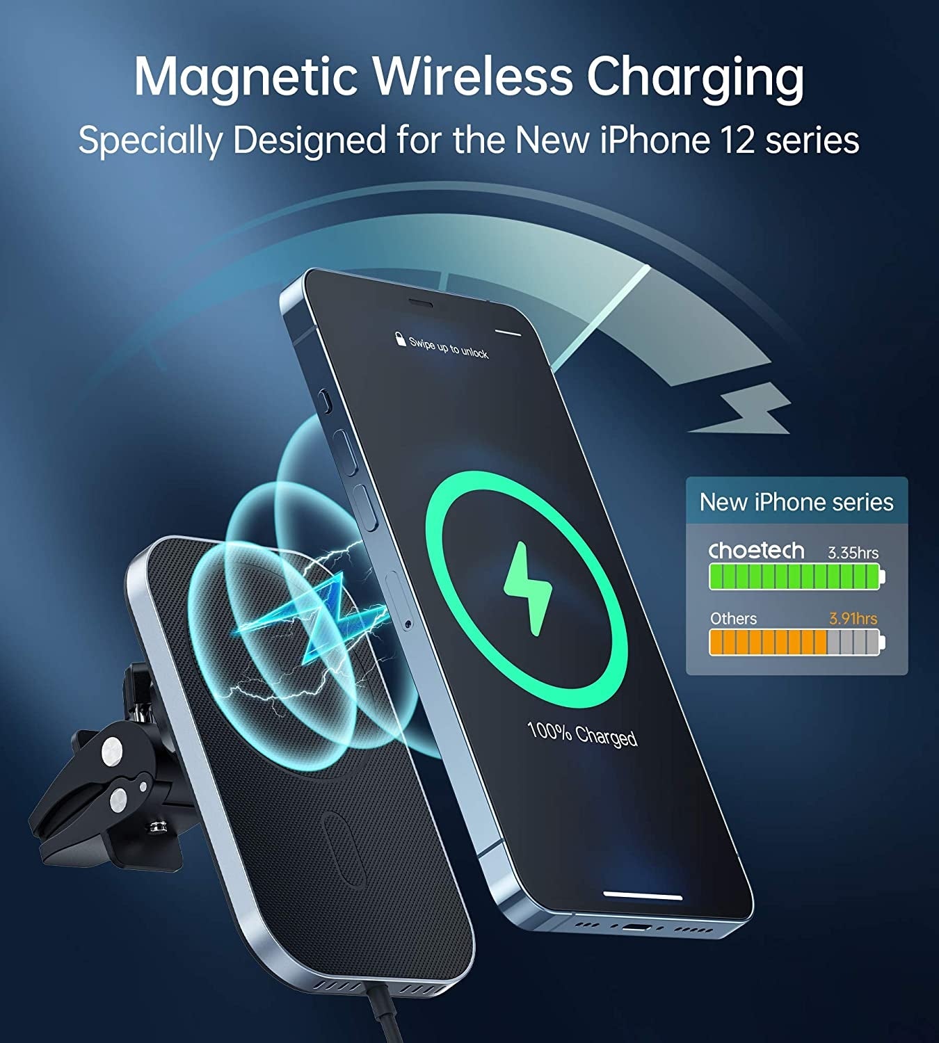 choetech-t200-f-magleap-magnetic-wireless-car-charger-for-iphone-12 at www.mallsonline.com.au