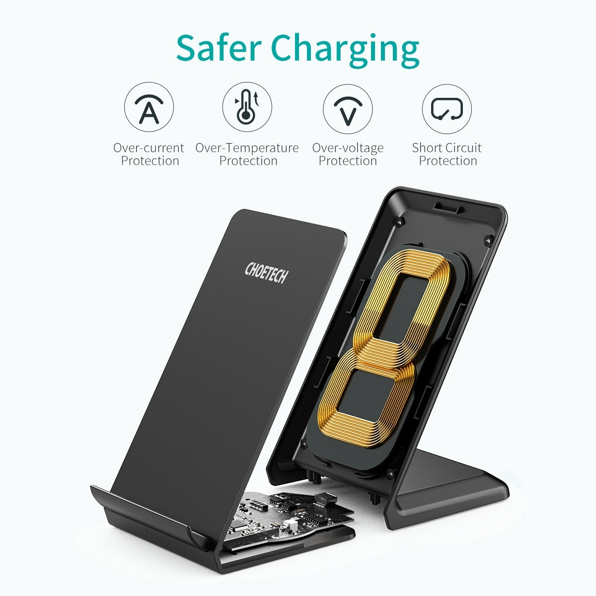 choetech-t524s-10w-7-5w-fast-wireless-charging-stand-with-ac-adapter at www.mallsonline.com.au