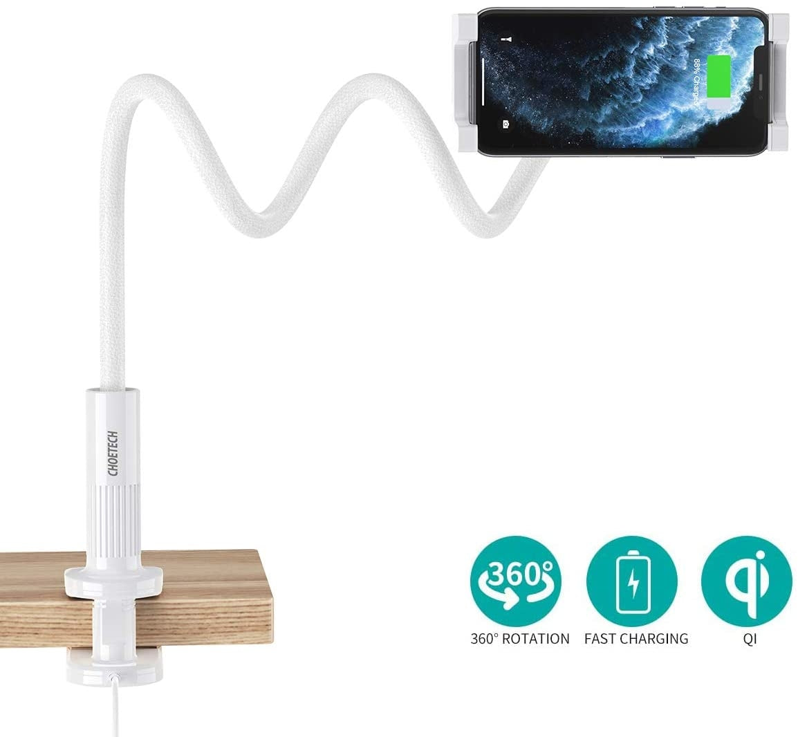 choetech-t548-s-wireless-charger-with-flexible-holder at www.mallsonline.com.au