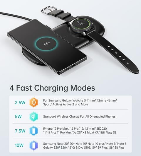 choetech-t570-s-2-in-1-wireless-charger-10w-max-wireless-charging-pad-with-adapter-for-galaxy-watch at www.mallsonline.com.au