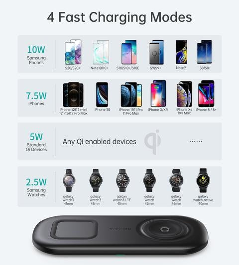 choetech-t570-s-2-in-1-wireless-charger-10w-max-wireless-charging-pad-with-adapter-for-galaxy-watch at www.mallsonline.com.au