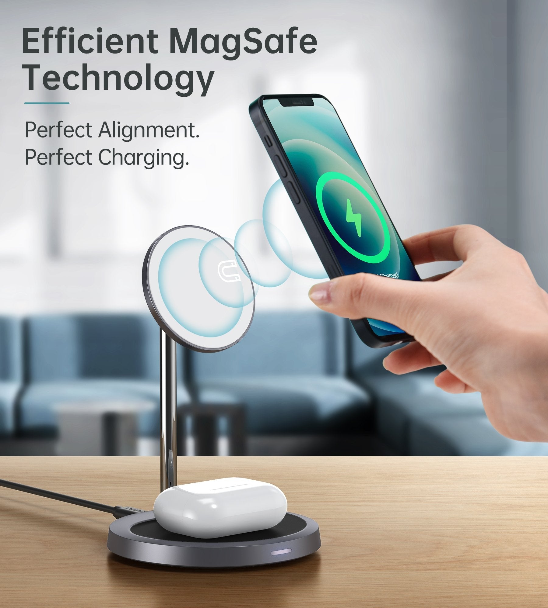 choetech-t575-f-magsafe-iphone-magnetic-wireless-charger-stand at www.mallsonline.com.au