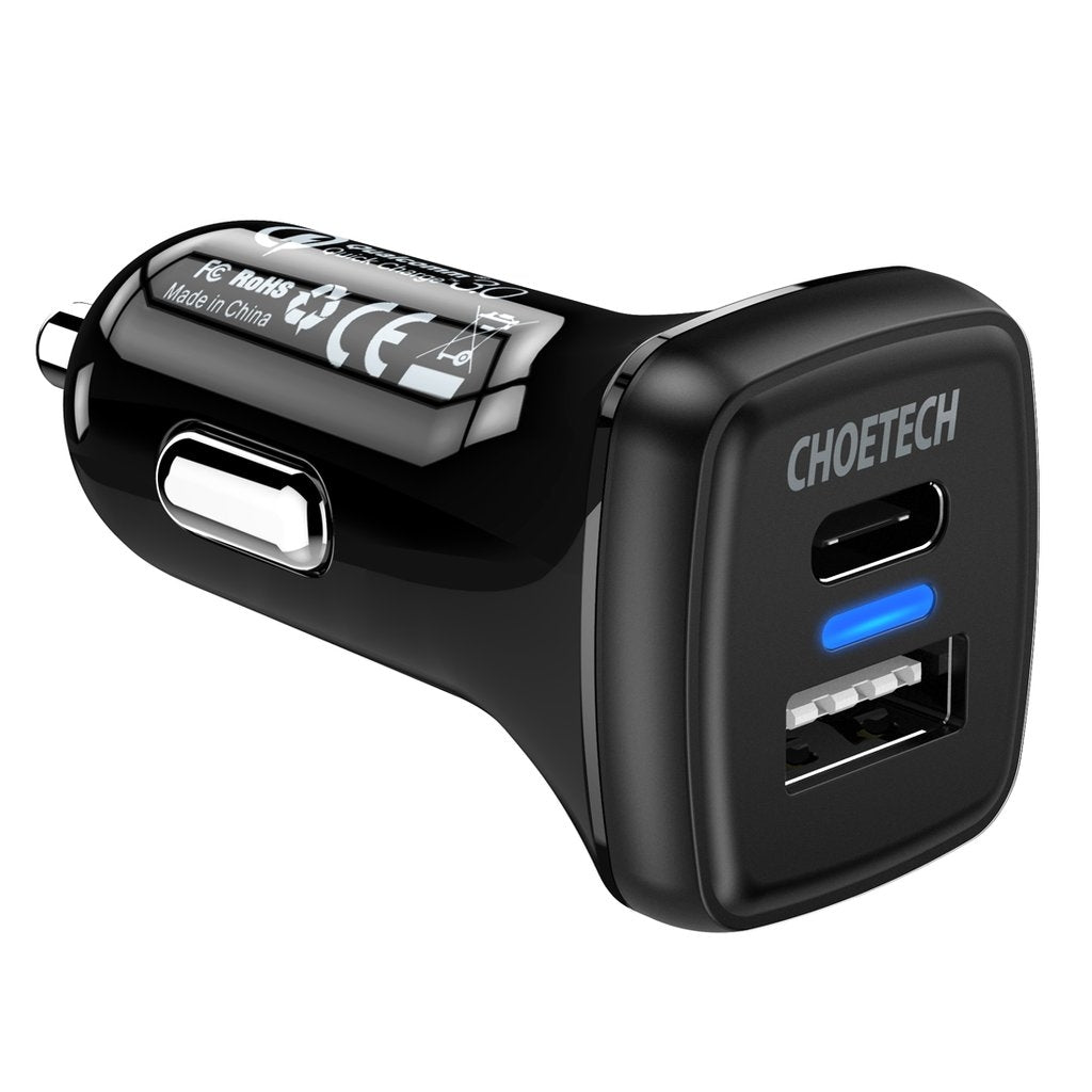 choetech-tc0005-36w-quick-charge-3-0-usb-type-c-car-charger at www.mallsonline.com.au