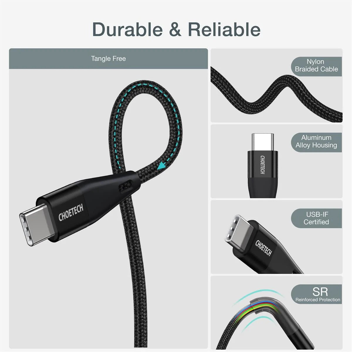 choetech-xcc-1003-usb-c-to-usb-c-cable-1-2m at www.mallsonline.com.au