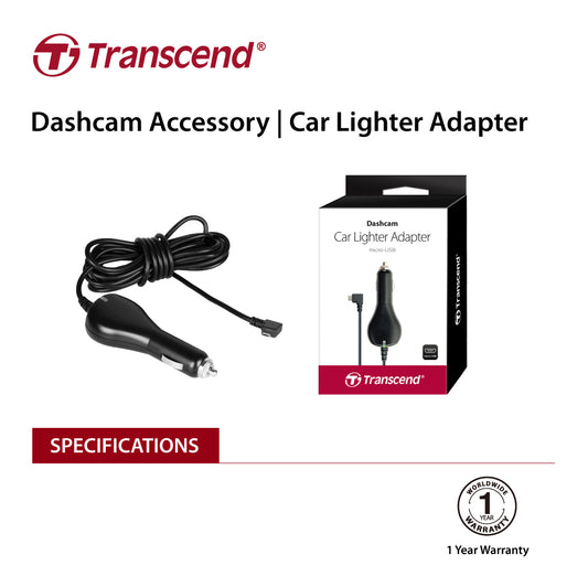 transcend-ts-dpl2-car-lighter-adapter-for-drivepro-micro-b-for-dp230-dp130-dp110 at www.mallsonline.com.au