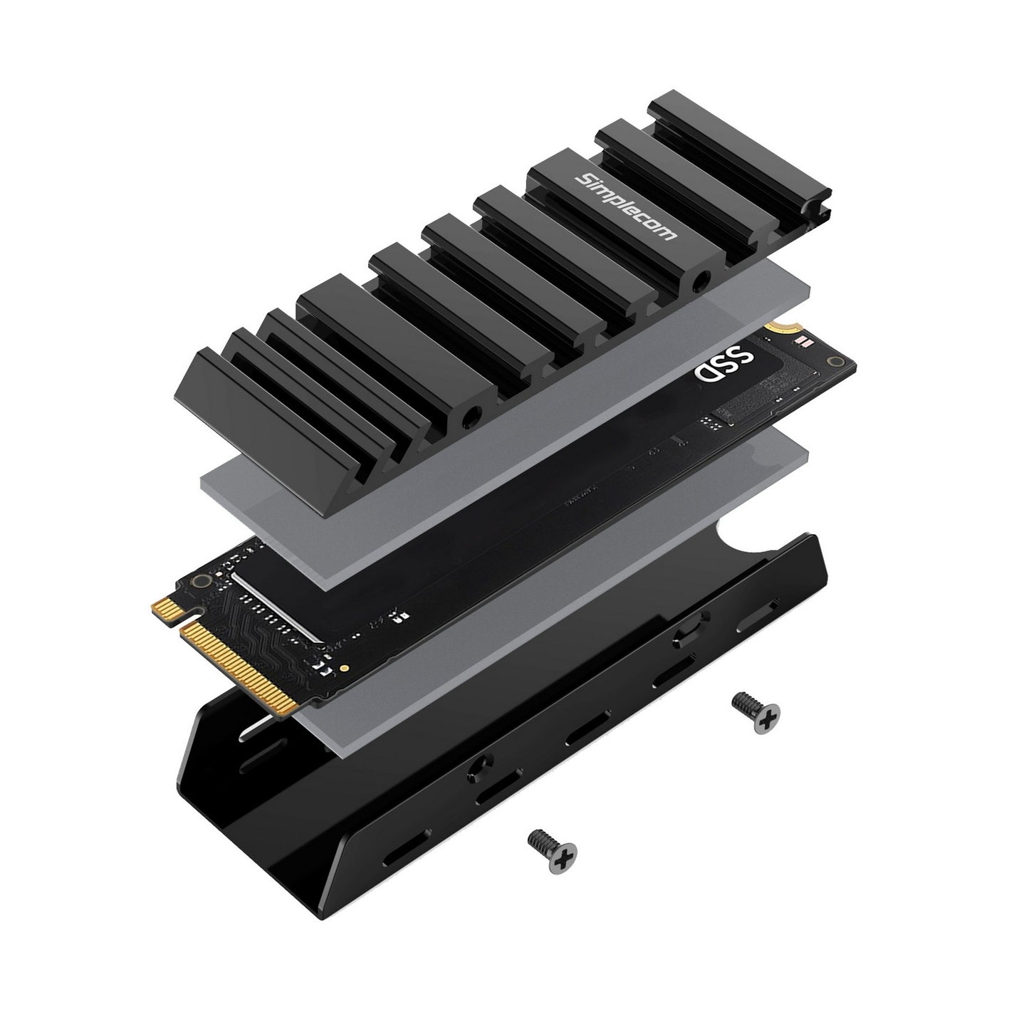 simplecom-sa110-m-2-ssd-aluminum-heatsink-with-thermal-silicone-pads-for-pc-and-ps5