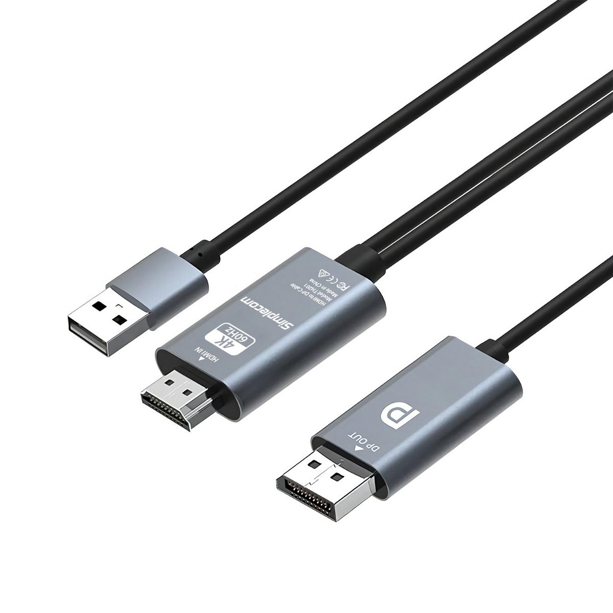 simplecom-th201-hdmi-to-displayport-active-converter-cable-4k-60hz-usb-powered-2m at www.mallsonline.com.au