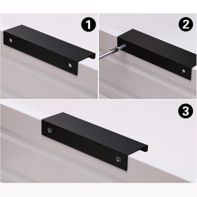 Aluminum Kitchen Cabinet Bar Handles  Drawer Handle Pull black hole to hole 320mm