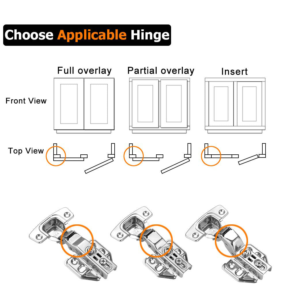 8-pack-304-stainless-steel-cabinet-hinges-100-degree-soft-closing-half-overlay-door-hinge-nickel-plated-finish at www.mallsonline.com.au