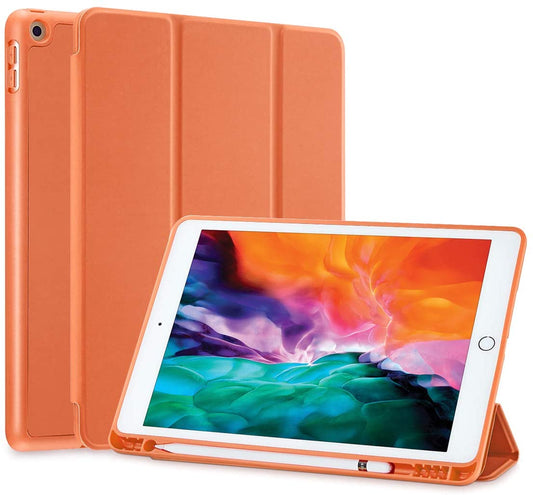 ipad-10-2-2019-7th-pencil-holder-slim-smart-tpu-soft-case-orange