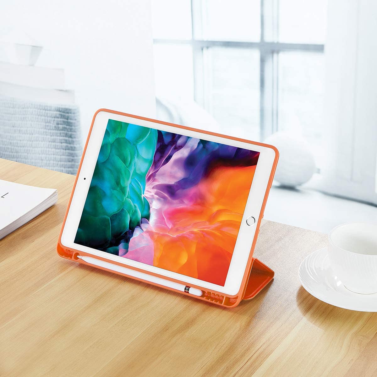 ipad-10-2-2019-7th-pencil-holder-slim-smart-tpu-soft-case-orange