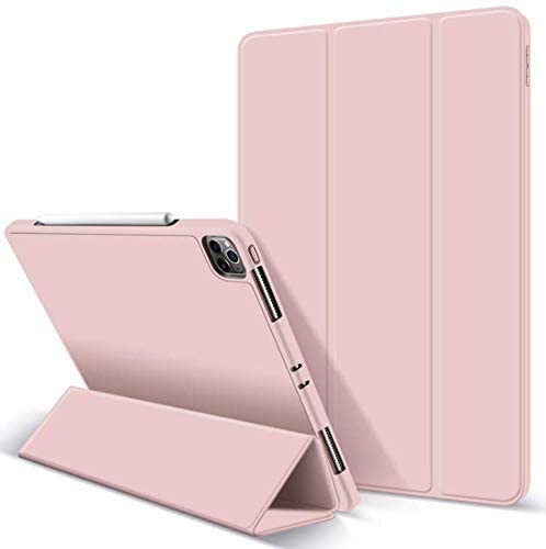 iPad Pro 11 Inch 2020 Soft Smart Premium Case Auto Sleep Wake Stand Cover Pencil holder Pink