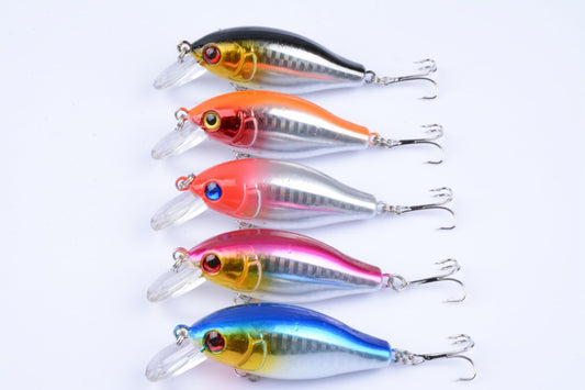 5x 7.5cm Popper Crank Bait Fishing Lure Lures Surface Tackle Saltwater