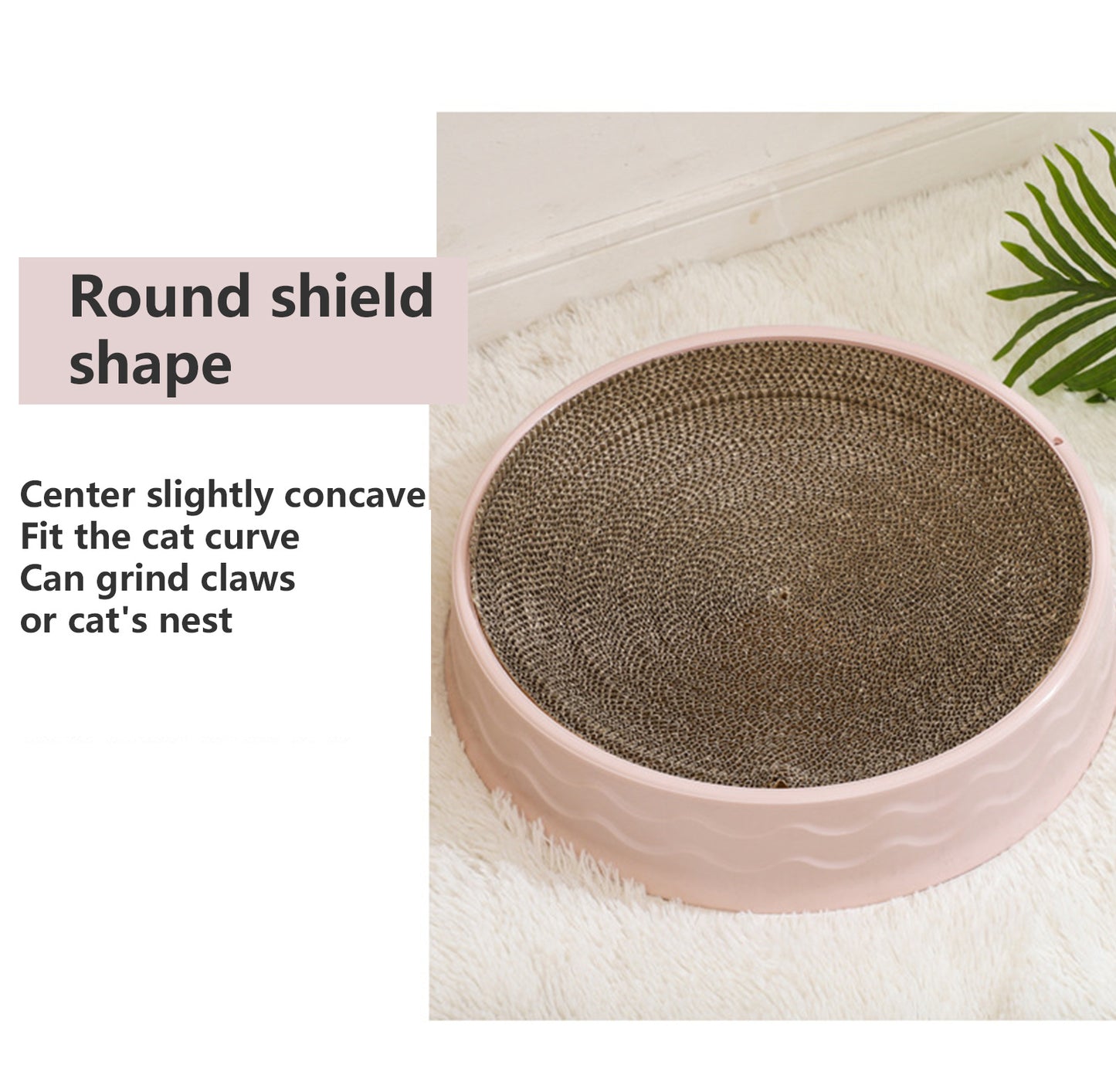 Pawfriends Cat Claw Plate Wear-Resistant Replaceable Round Corrugated Paper Pet Toy