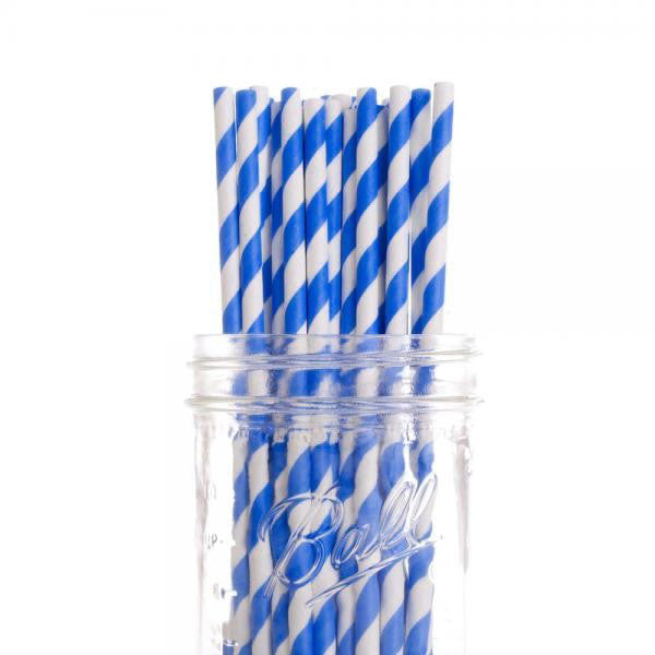 50-pack-blue-white-drinking-straws-biodegradable-eco-paper-birthday-party-event-bistro-bar-cafe-take-away