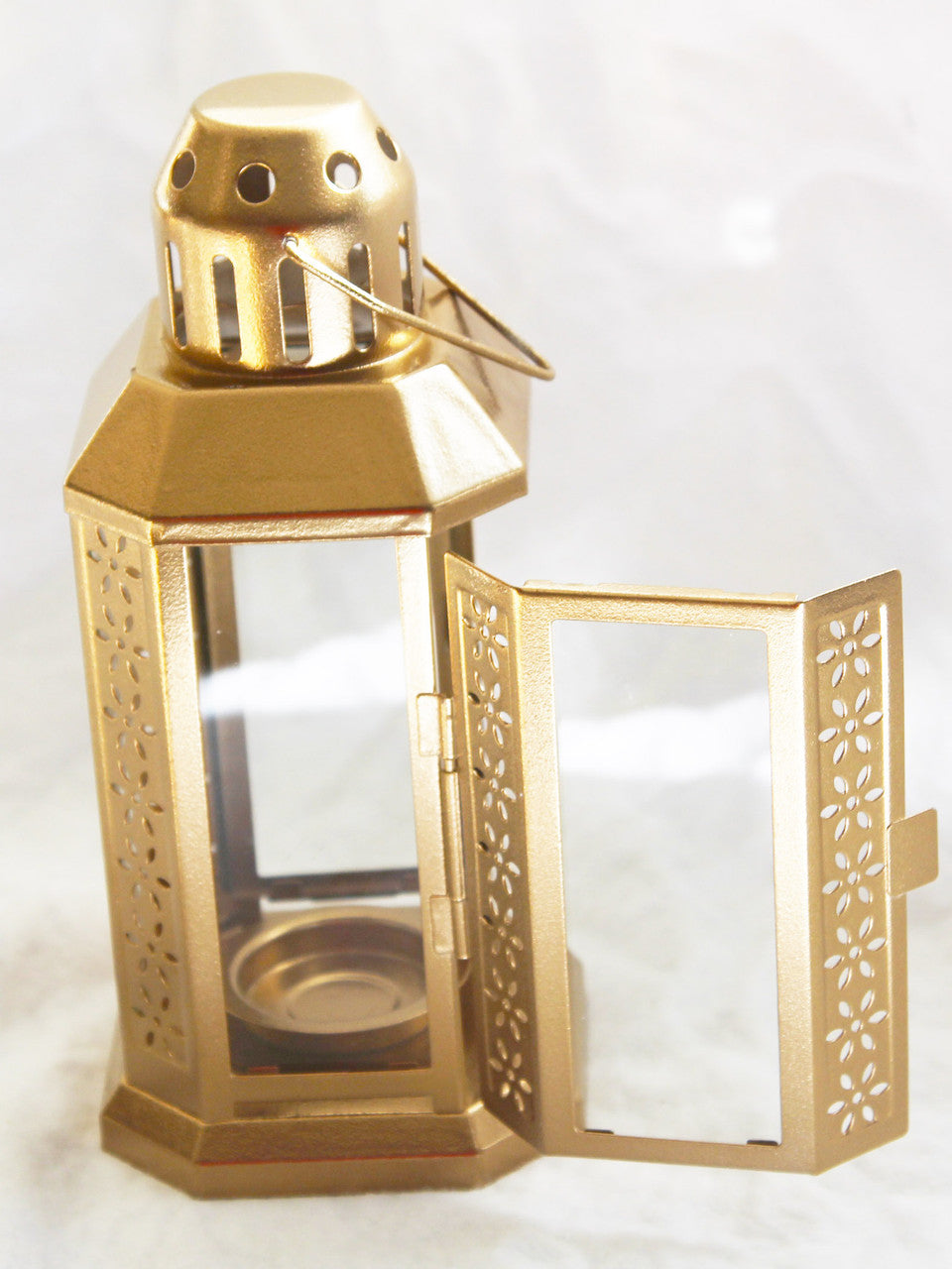 Gold Metal Miners Lantern Summer Xmas Wedding Home Party Room Balcony Deck Decoration 21cm Tealight Candle