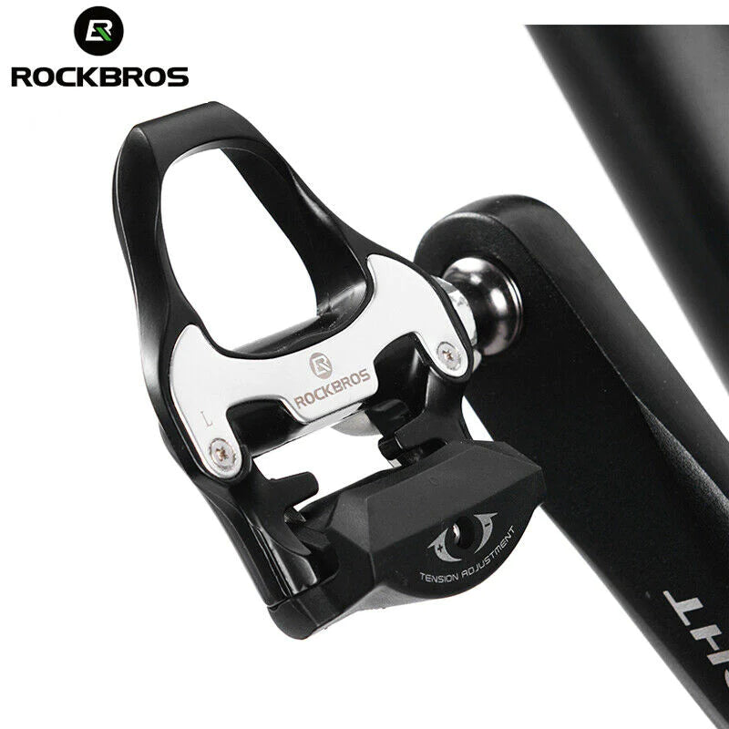 Self Lock Clip In Bike Pedals LOOK KEO Cleat MTB Road 700C Hybrid BMX - Rockbros Black