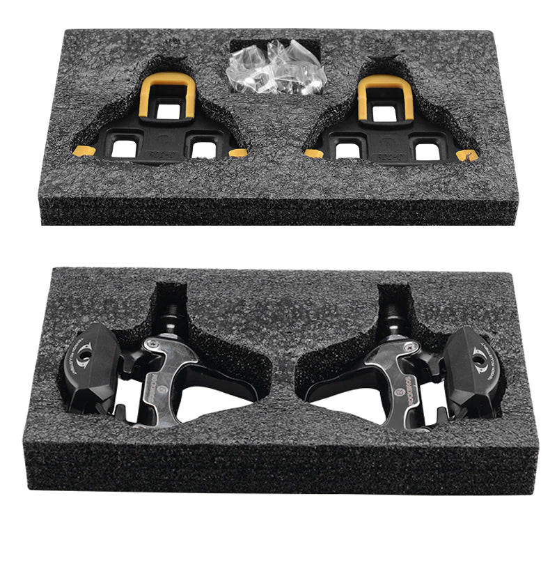 Self Lock Clip In Bike Pedals LOOK KEO Cleat MTB Road 700C Hybrid BMX - Rockbros Black