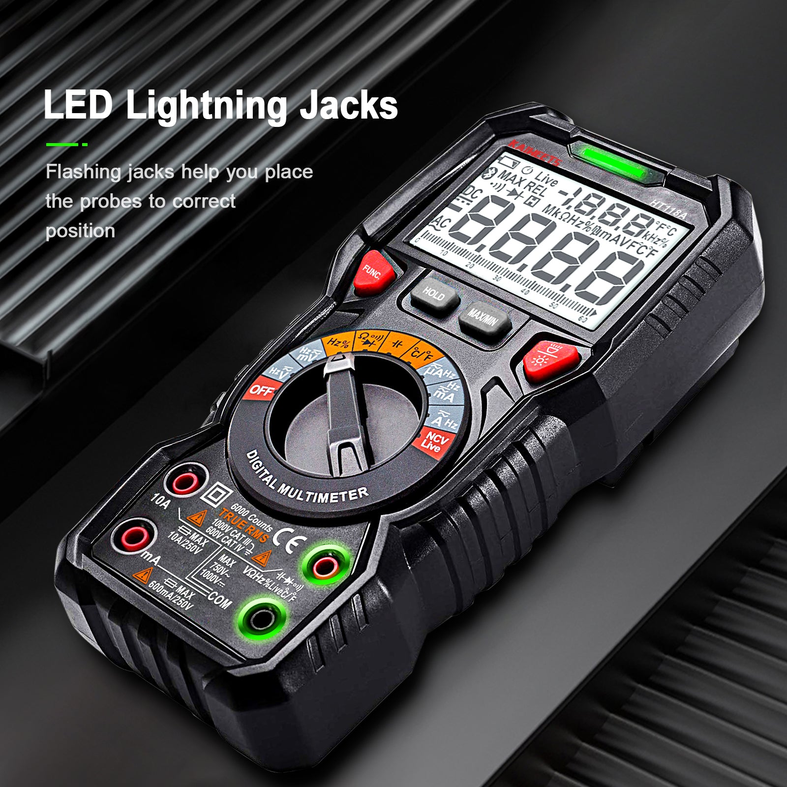 kaiweets-digital-multimeter-trms-6000-counts-voltmeter-auto-ranging-fast-accurately-measures-voltage-current-amp-resistance-diodes-continuity-duty-cycle-capacitance-temperature-for-automotive www.mallsonline.com.au