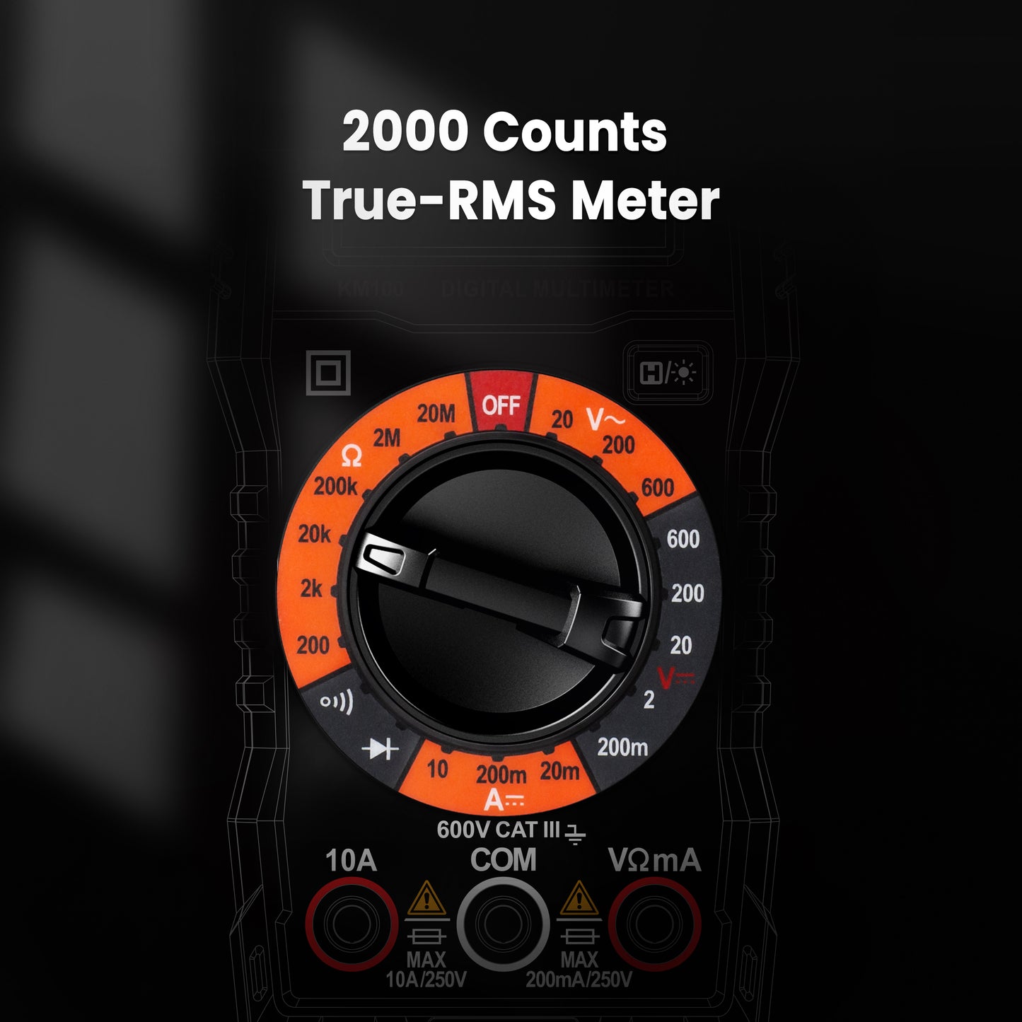 kaiweets-digital-multimeter-with-case-dc-ac-voltmeter-ohm-volt-amp-test-meter-and-continuity-test-diode-voltage-tester-for-household-outlet-automotive-battery-test-anti-burn-with-double-fuses www.mallsonline.com.au