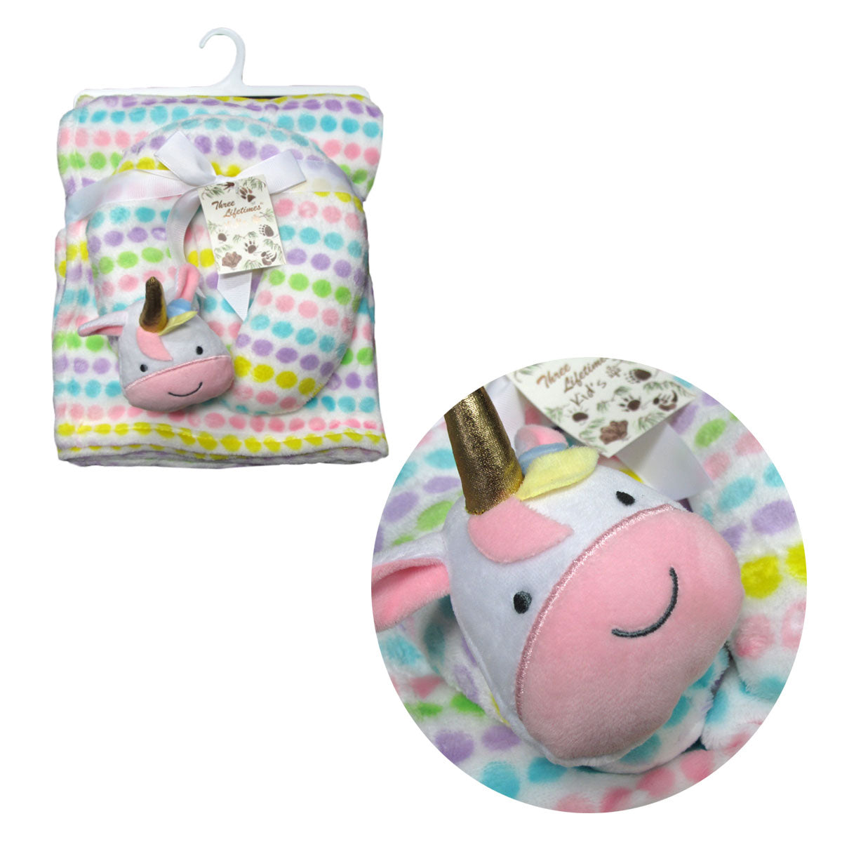 baby-animal-coral-fleece-blanket-pillow-unicorn at www.mallsonline.com.au