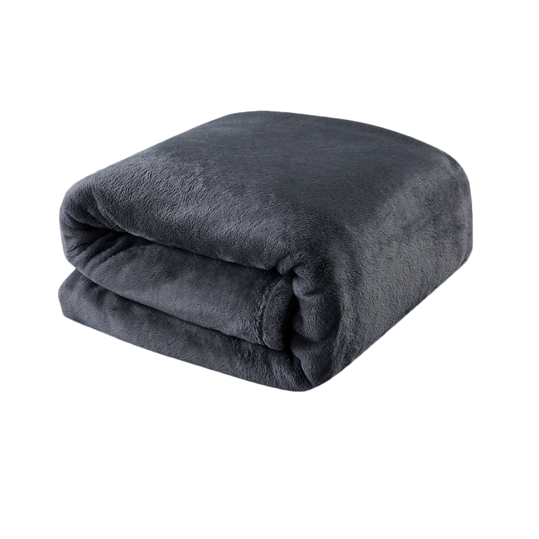 light-weight-coral-fleece-blanket-charcoal-queen-king at www.mallsonline.com.au