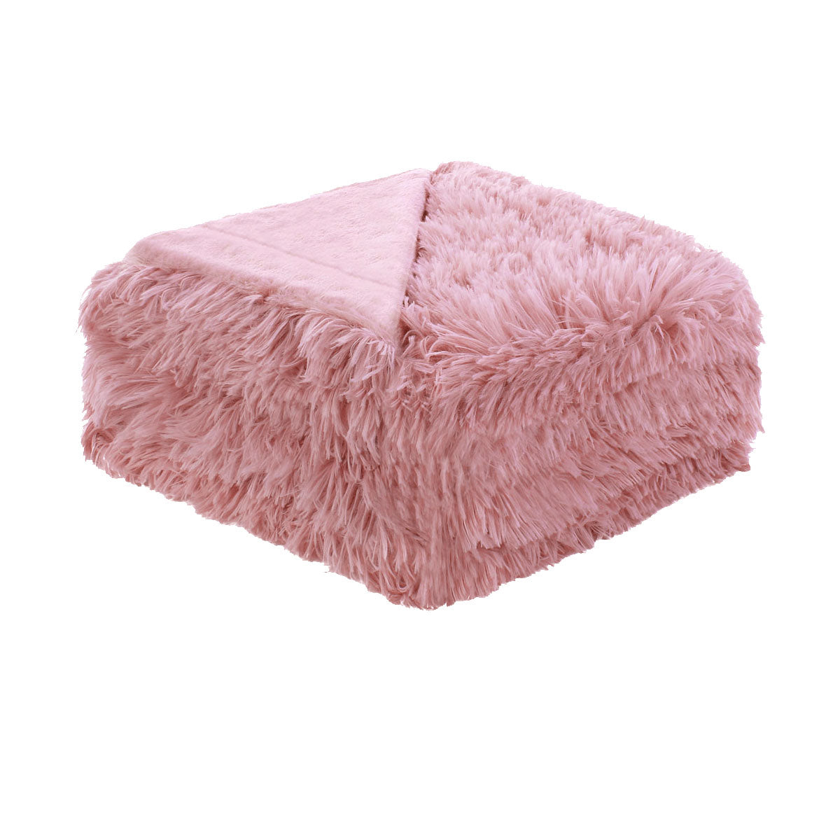 hotel-living-soft-shaggy-long-hair-blanket-king-pink at www.mallsonline.com.au