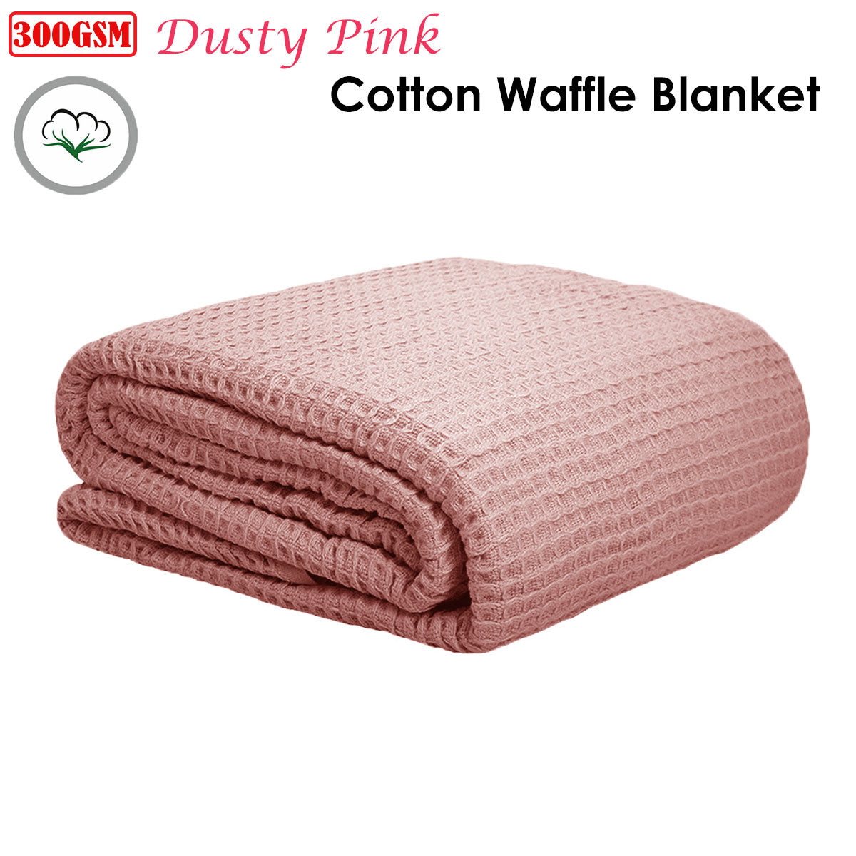 cotton-waffle-blanket-dusty-pink-queen at www.mallsonline.com.au