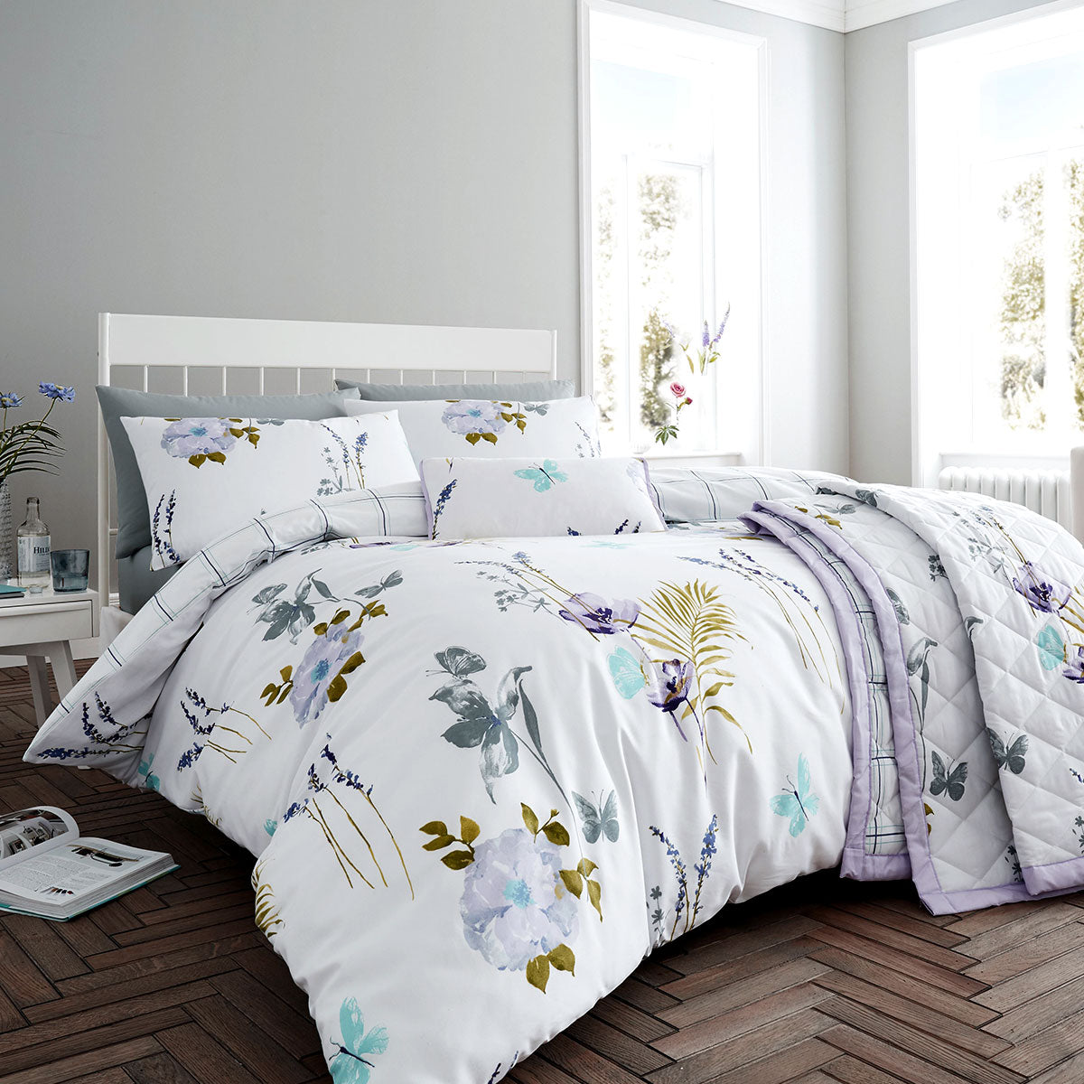 flora-lilac-quilt-cover-set-super-king at www.mallsonline.com.au