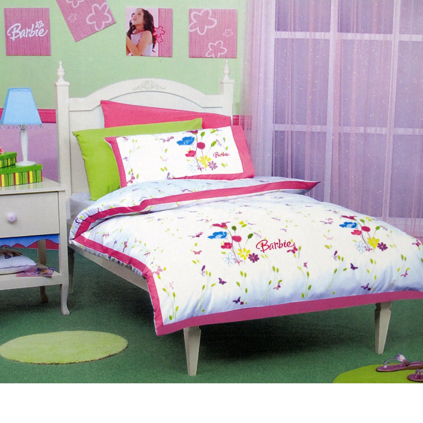 disney-barbie-embroidery-quilt-cover-set-single at www.mallsonline.com.au