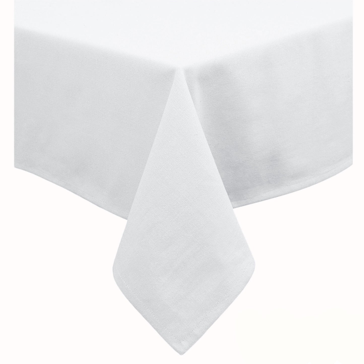 Hoydu Cotton Blend Table Cloth 180cm Round - BRIGHT WHITE