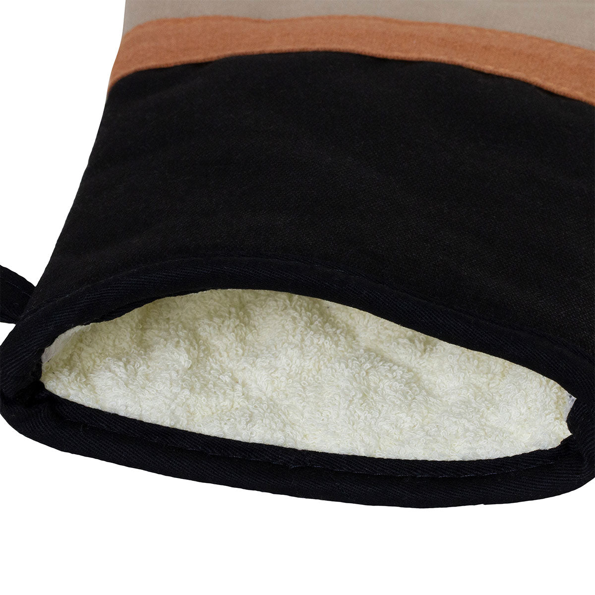 j-elliot-home-selby-cotton-oven-mitt-34-x-15-cm-sandstone-black at www.mallsonline.com.au