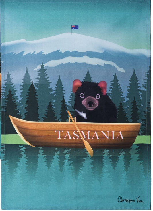 IDC Homewares Set of 2 Christopher Vine Design Tea Towels Tasmania