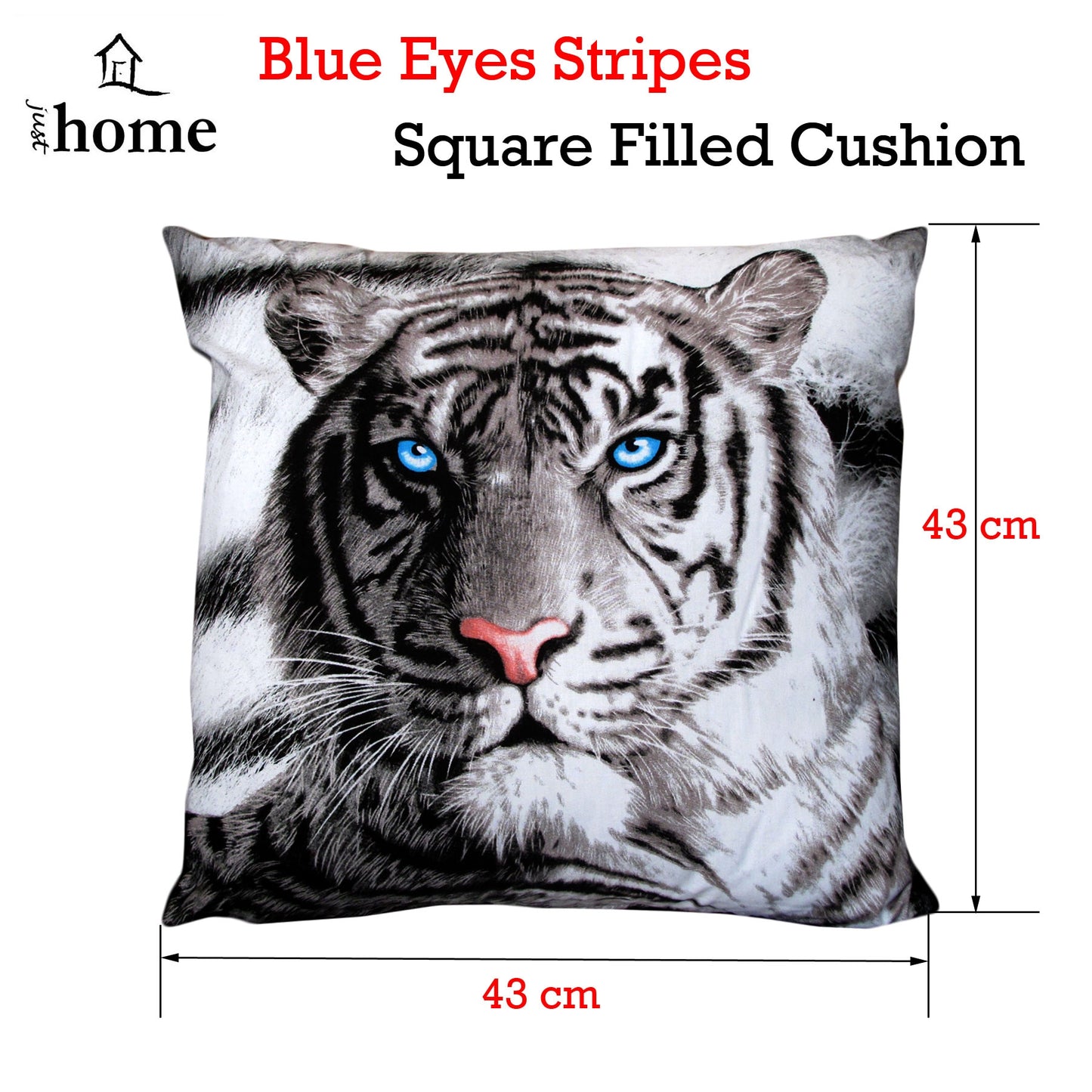 just-home-blue-eyes-stripes-tiger-square-filled-cushion www.mallsonline.com.au