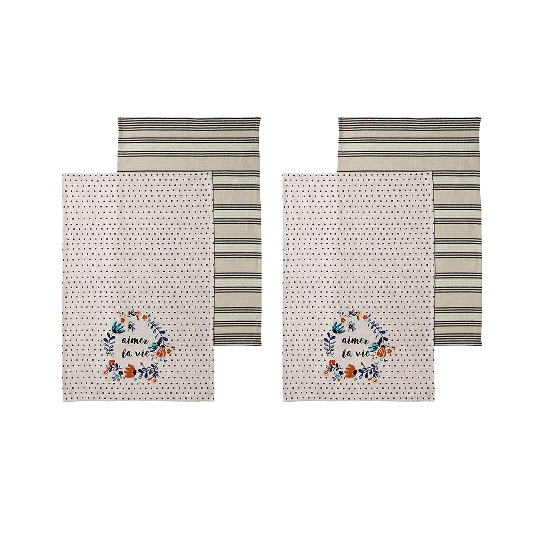 Aimer Tea Ladelle Set of 4 Aimer La Vie Kitchen / Cleaning 100% Cotton Tea Towel ...