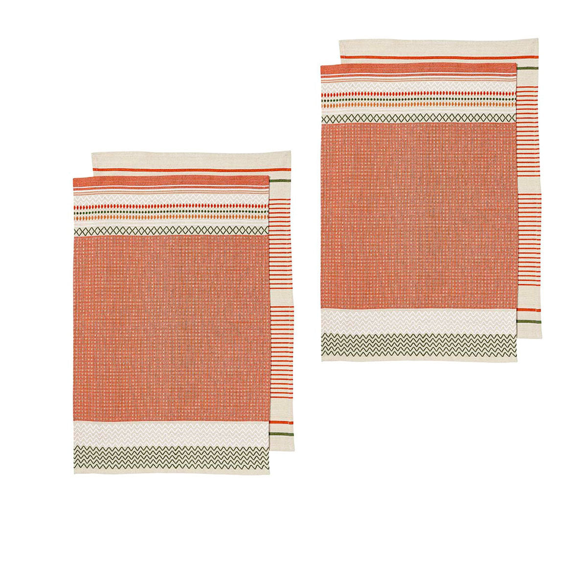 ladelle-intrinsic-set-of-4-cotton-kitchen-towels-bold-rust at www.mallsonline.com.au